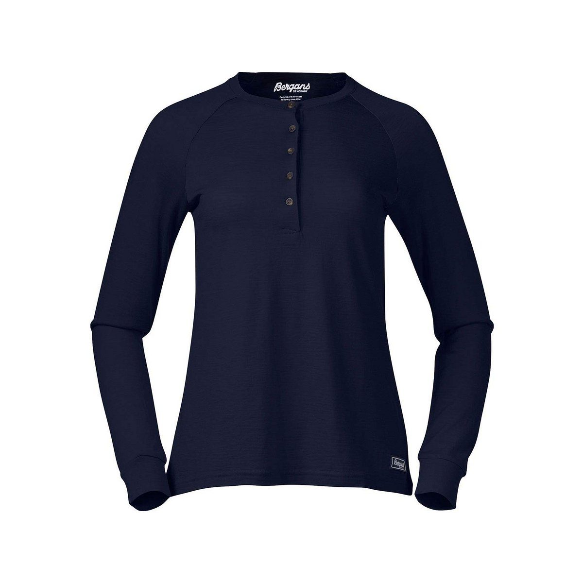 Bergans Langarmshirt marineblau regular (1-tlg) Navy Blue | Rundhalsshirts