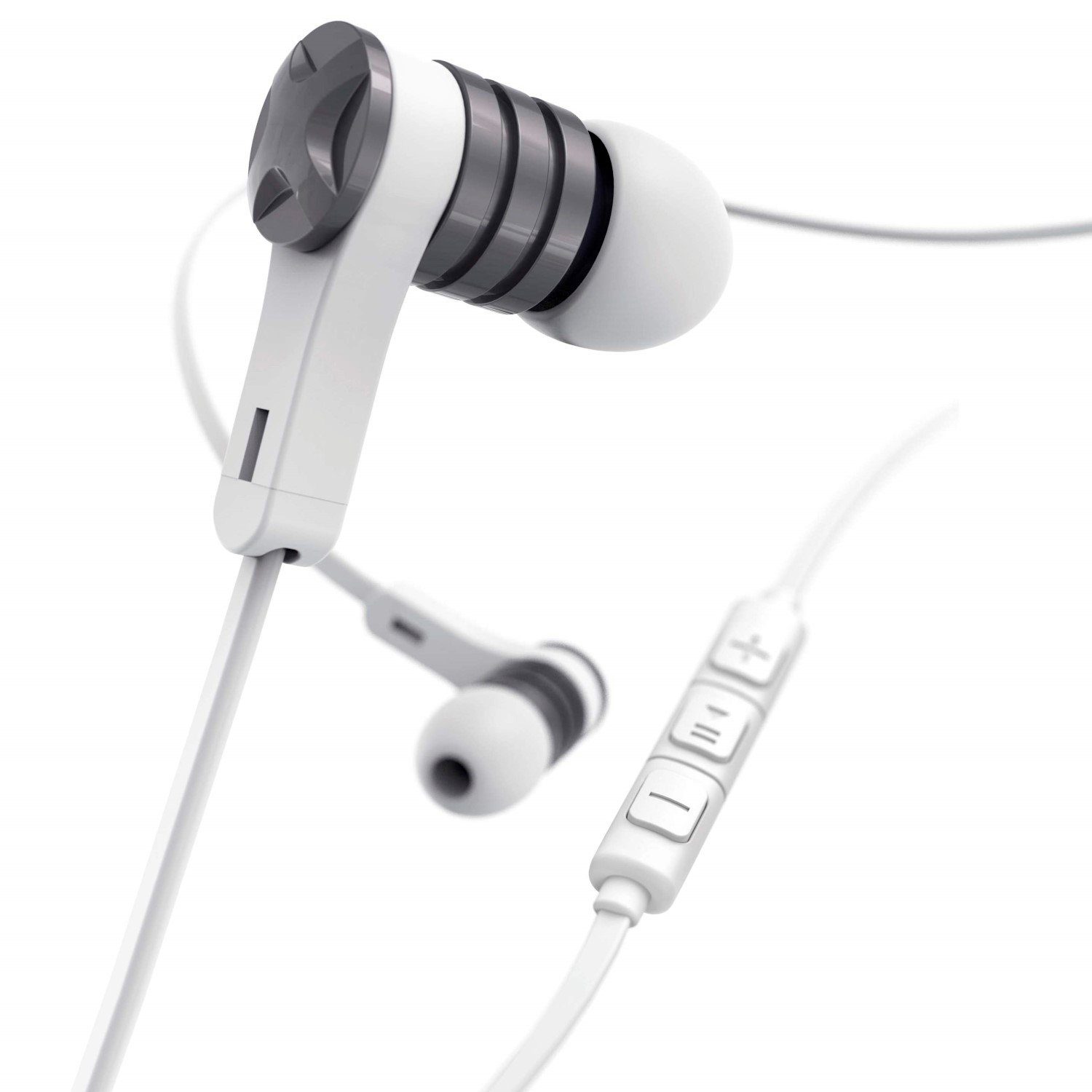 Hama Intense In-Ear Headset 3,5mm Klinke Ohrhörer Smartphone-Headset (Anruffunktion, Mikrofon, Wiedergabe-Steuerung, Lautstärkenreglung, 3,5mm, Mikrofon, Fernbedienung, Silikon-Ohrpolster, 3,5mm Klinken-Stecker)