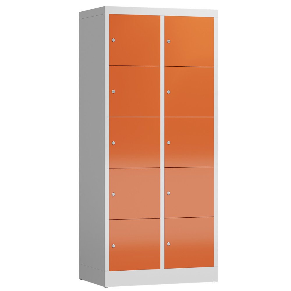 Steelboxx Fächerschrank Schließfachschrank 10 Fächer Spindschrank (1-St) komplett montiert, keine Montage notwendig