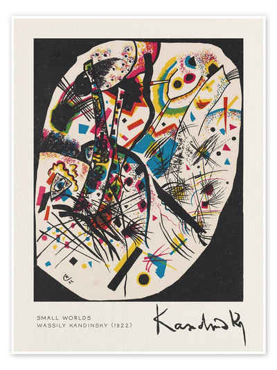 Posterlounge Poster Wassily Kandinsky, Kleine Welten, Wohnzimmer Rustikal Malerei