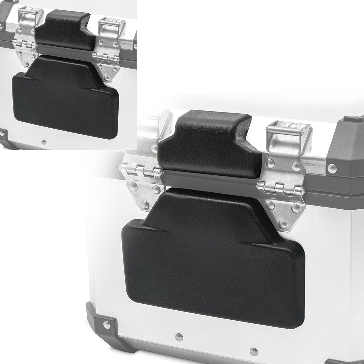 Bagtecs Reisetasche 2x Rückenpolster passend für BMW Alu Topcase Aluminium Sozius Rückenle