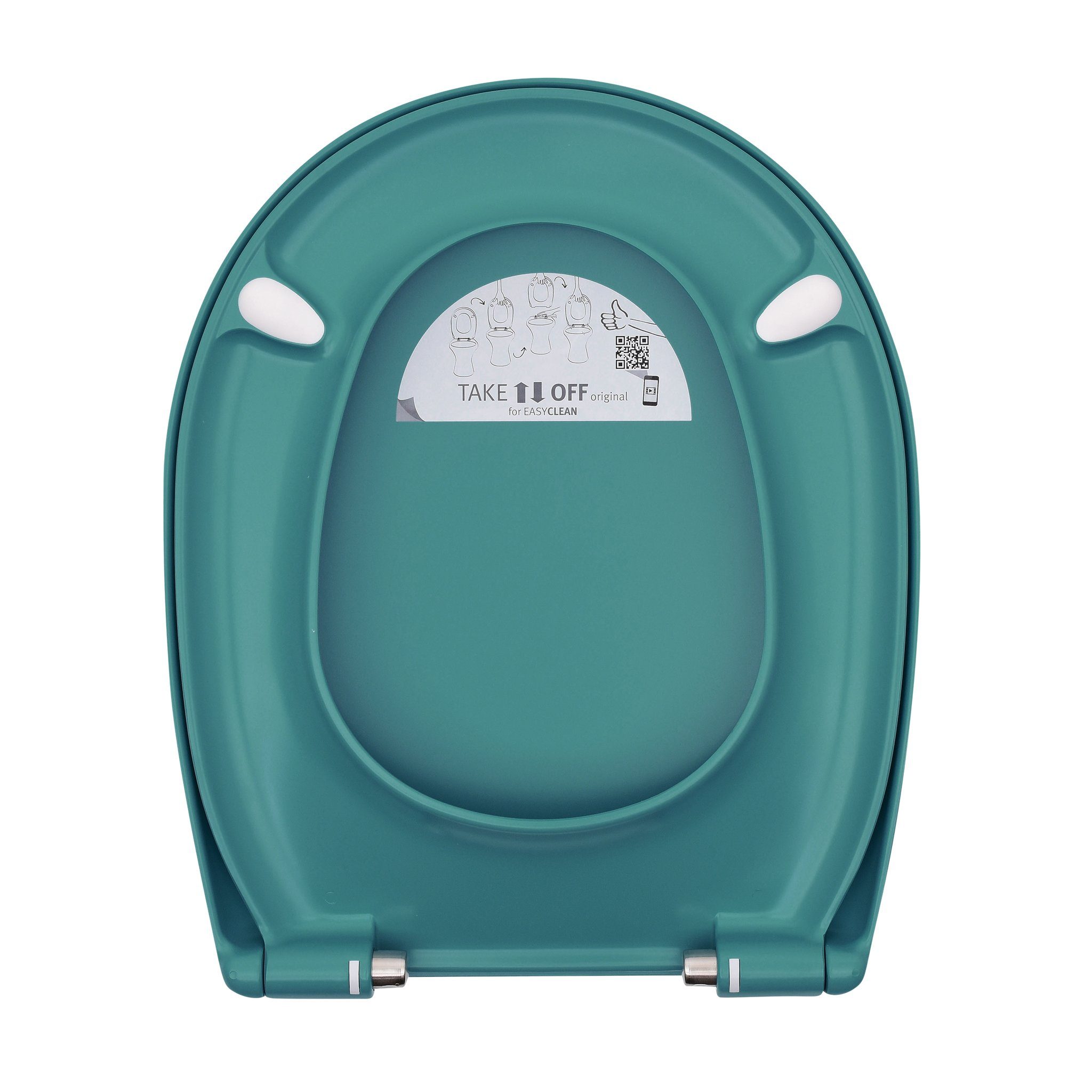 LUVETT WC-Sitz C100 mit Absenkautomatik, Duroplast sanitär, Universelle O-Form (Komplett-Set, Inklusive 3 Befestigungsarten), mit Original SoftClose® Absenkautomatik, Duroplast