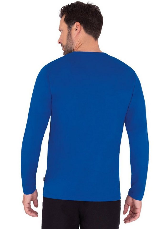 Trigema T-Shirt TRIGEMA Langarmshirt aus 100% Baumwolle, Rundhals-Ausschnitt