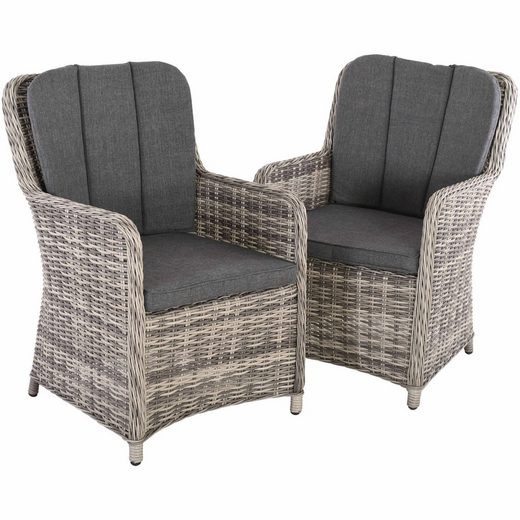 SenS-Line Gartenstuhl »2er Set COMO in STEIN-GRAU-MELIERT - Struktur