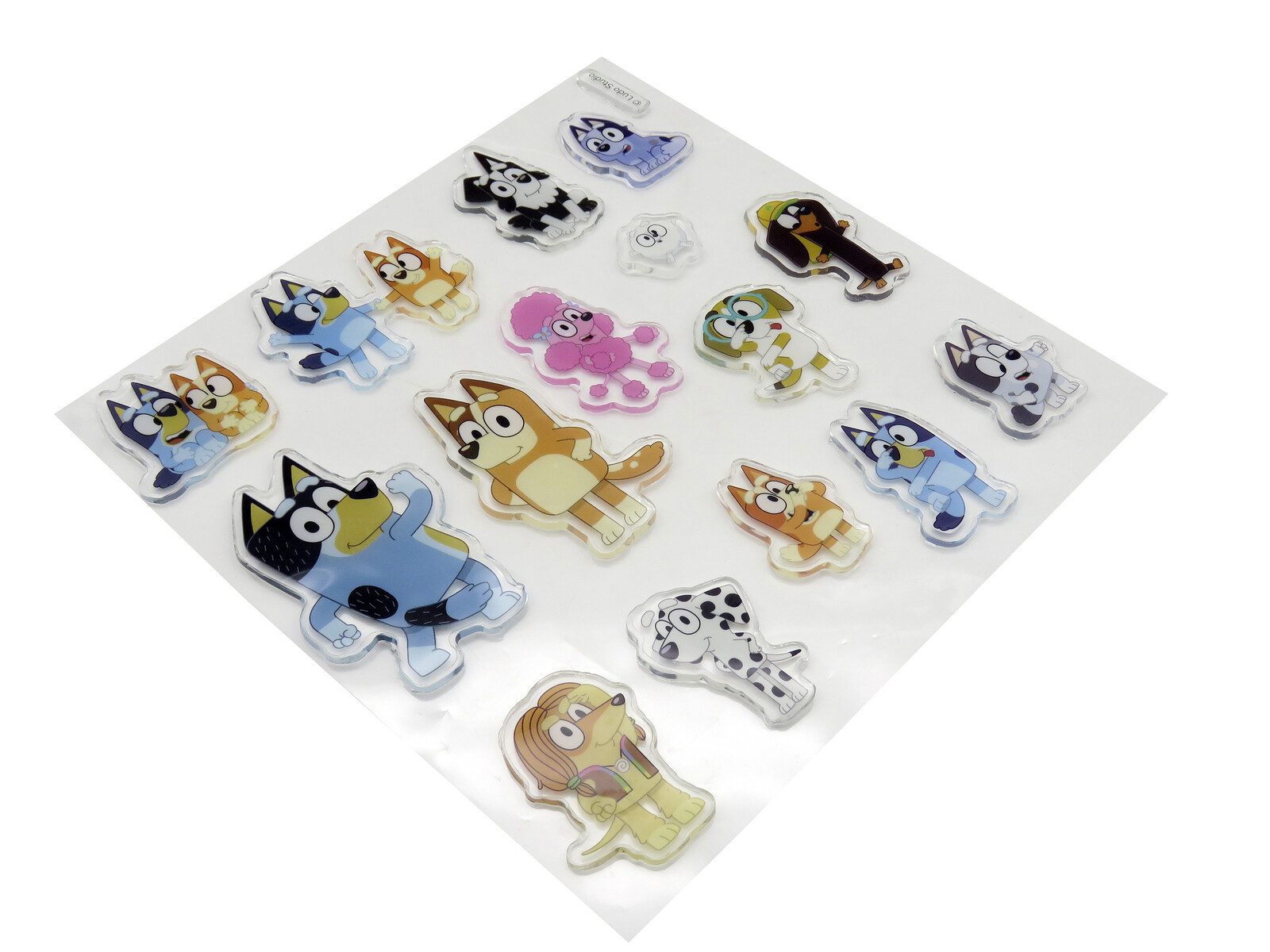 Bluey Fenstersticker wiederverwendbare Fensterdeko für Kinderzimmer und glatte Flächen