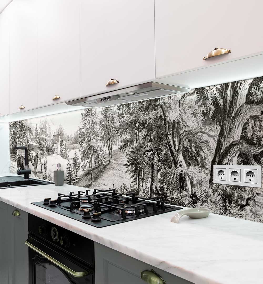 MyMaxxi Dekorationsfolie Küchenrückwand Heidenpferde selbstklebend
