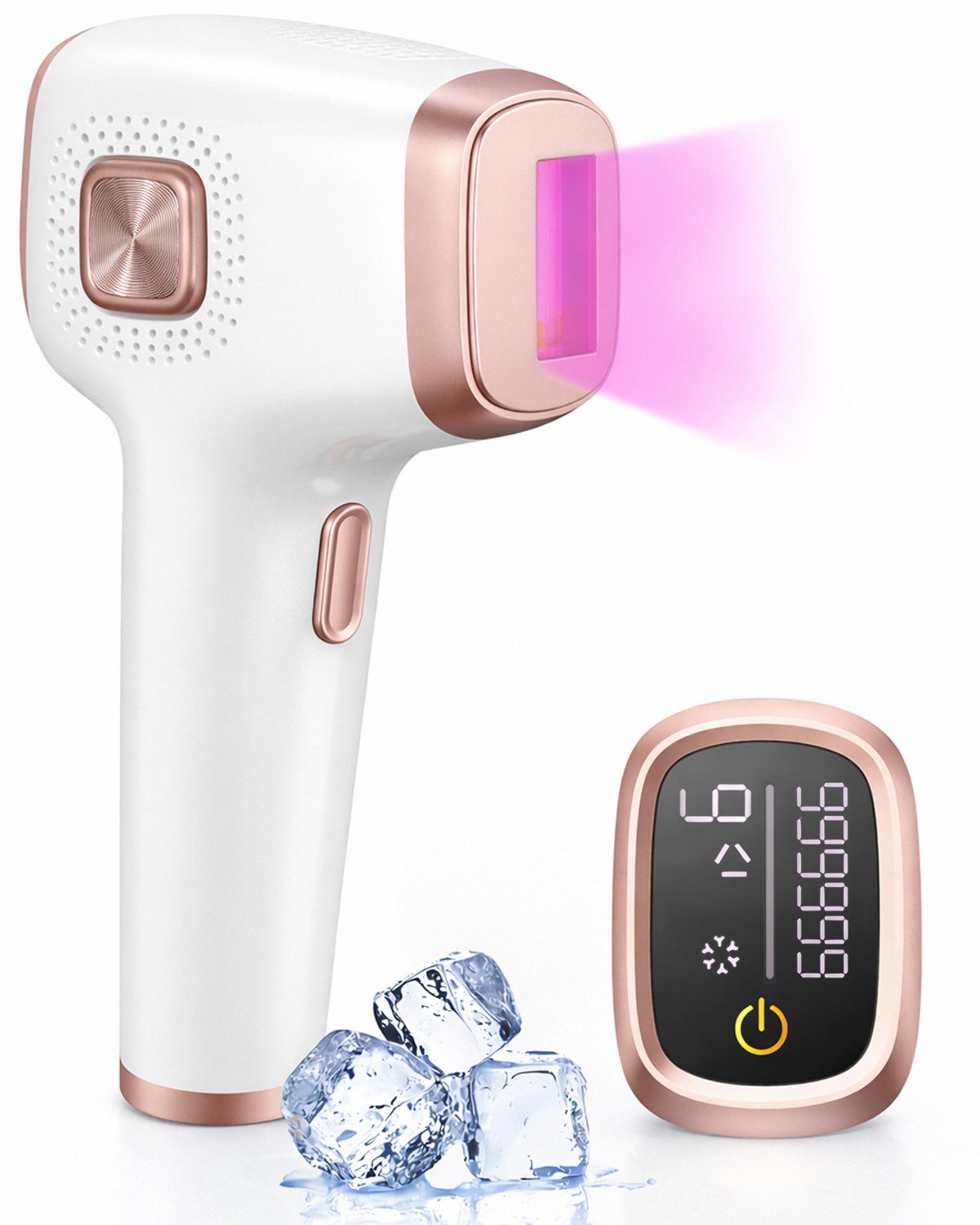 Futicare IPL-Haarentferner mit Gefrierfunktion, 9 Energiestufen, Auto & Manuell, LCD-Display, 999.999 Blitze für Zuhause Lichtimpulse
