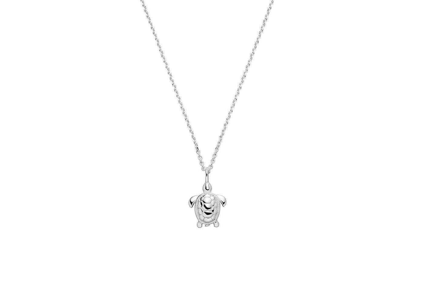 SCHOSCHON Kette mit Anhänger Halskette Schildkröte Herz Anhänger 925 Silber, Maritim Look, Ozean, Meeresschildkröte