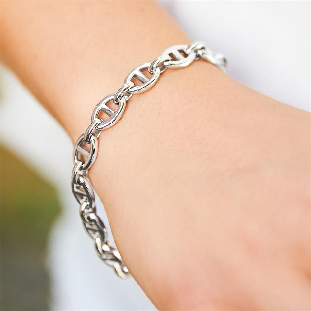 JEWLIX Edelstahlarmband Chunky Edelstahl Armband Silber B5280 günstig online kaufen