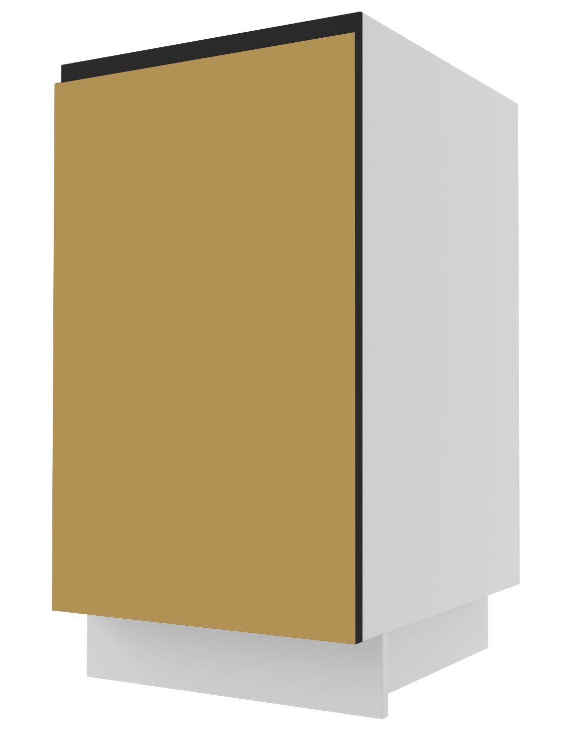 1-türig Ausführung Unterschrank gold grifflos matt Feldmann-Wohnen wählbar und Front-, Korpusfarbe 45cm super Velden