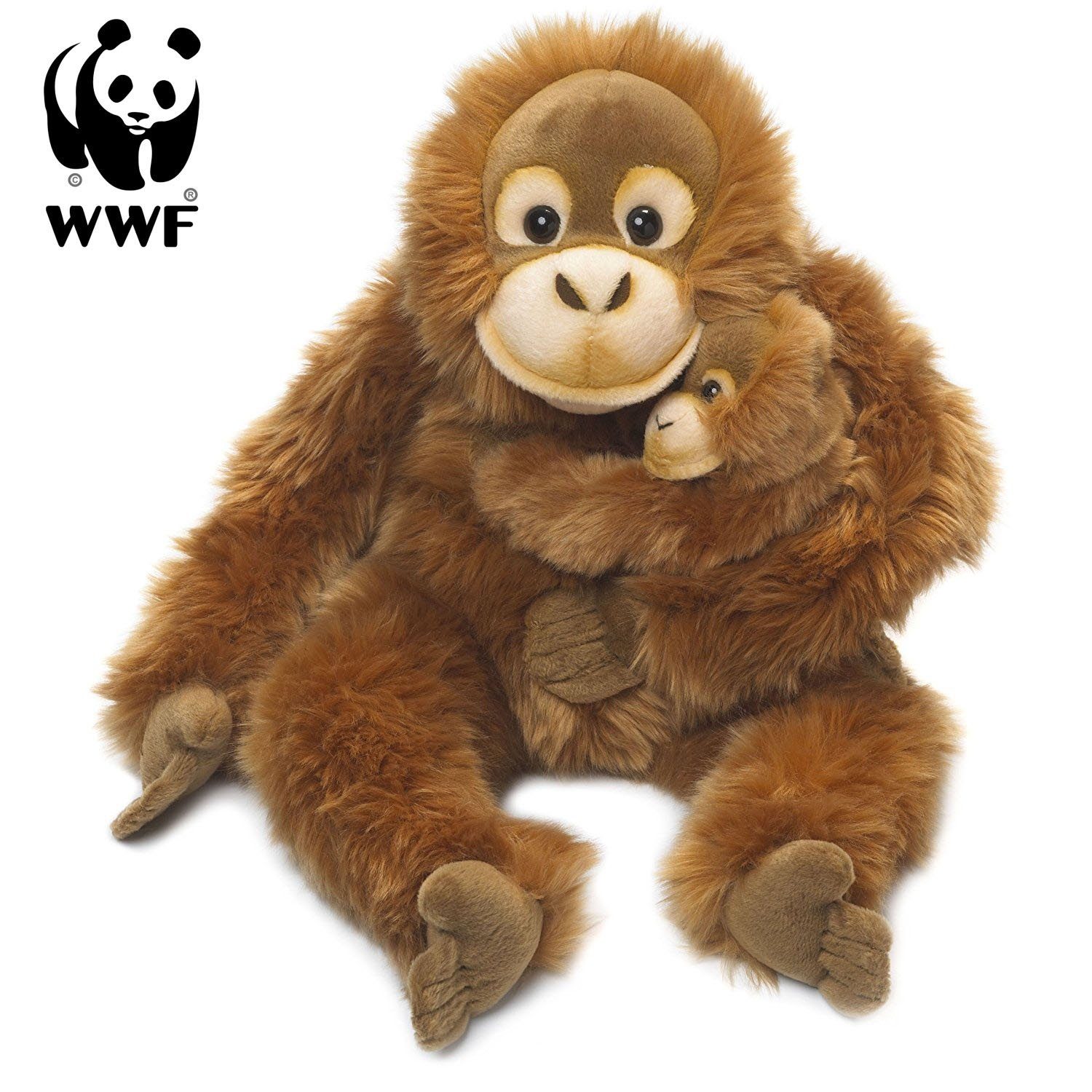 WWF Kuscheltier Plüschtier Orang-Utan Mutter mit Baby (25cm)