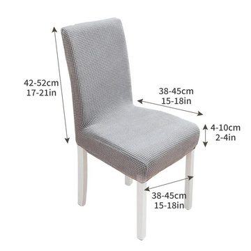 Stuhlhusse Stretch Stuhlbezug 6er Set Stuhlhussen Waschbar elastische, MULISOFT