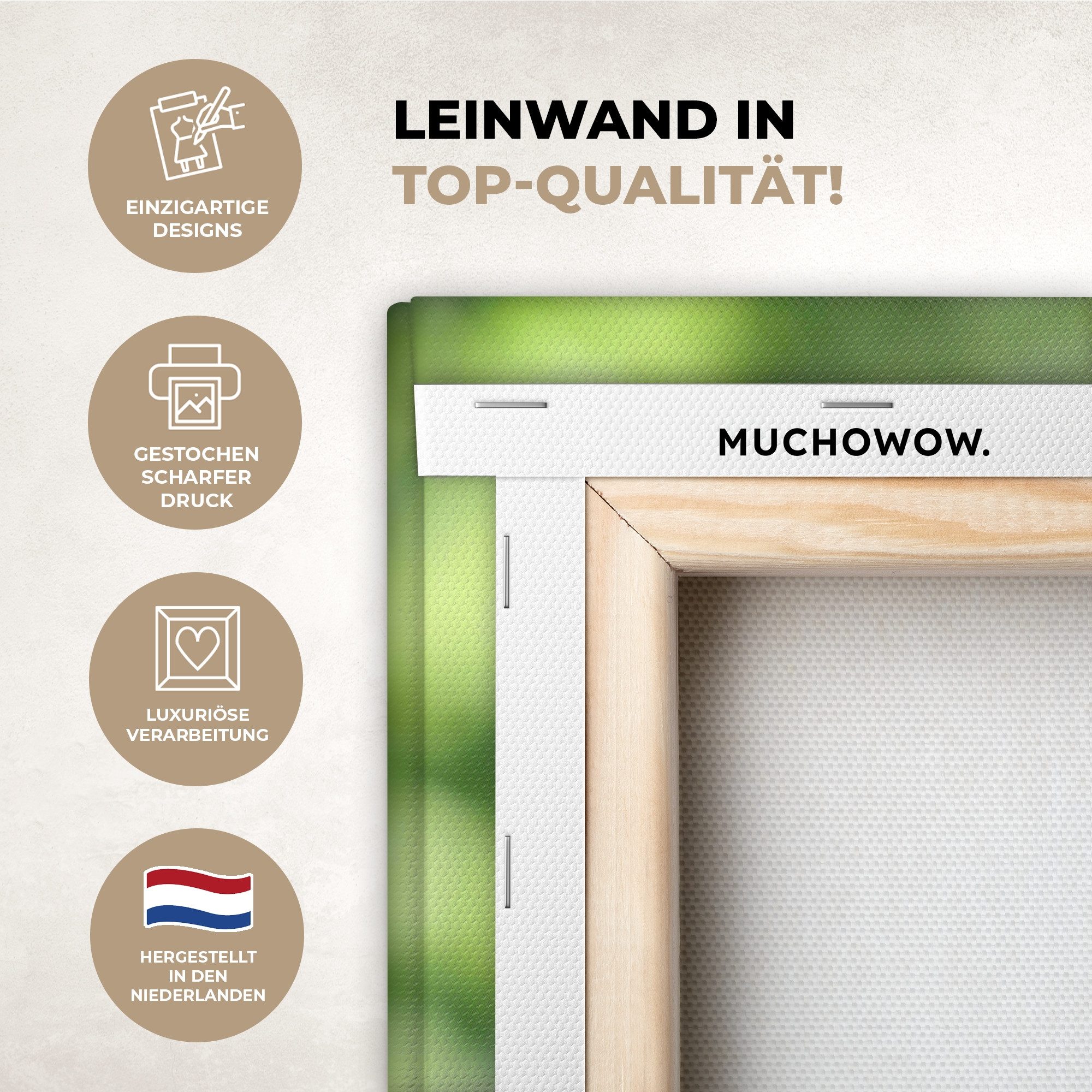 OneMillionCanvasses® Leinwandbild Zen - Stein - Grün - Natur - Bambus, Foto günstig online kaufen