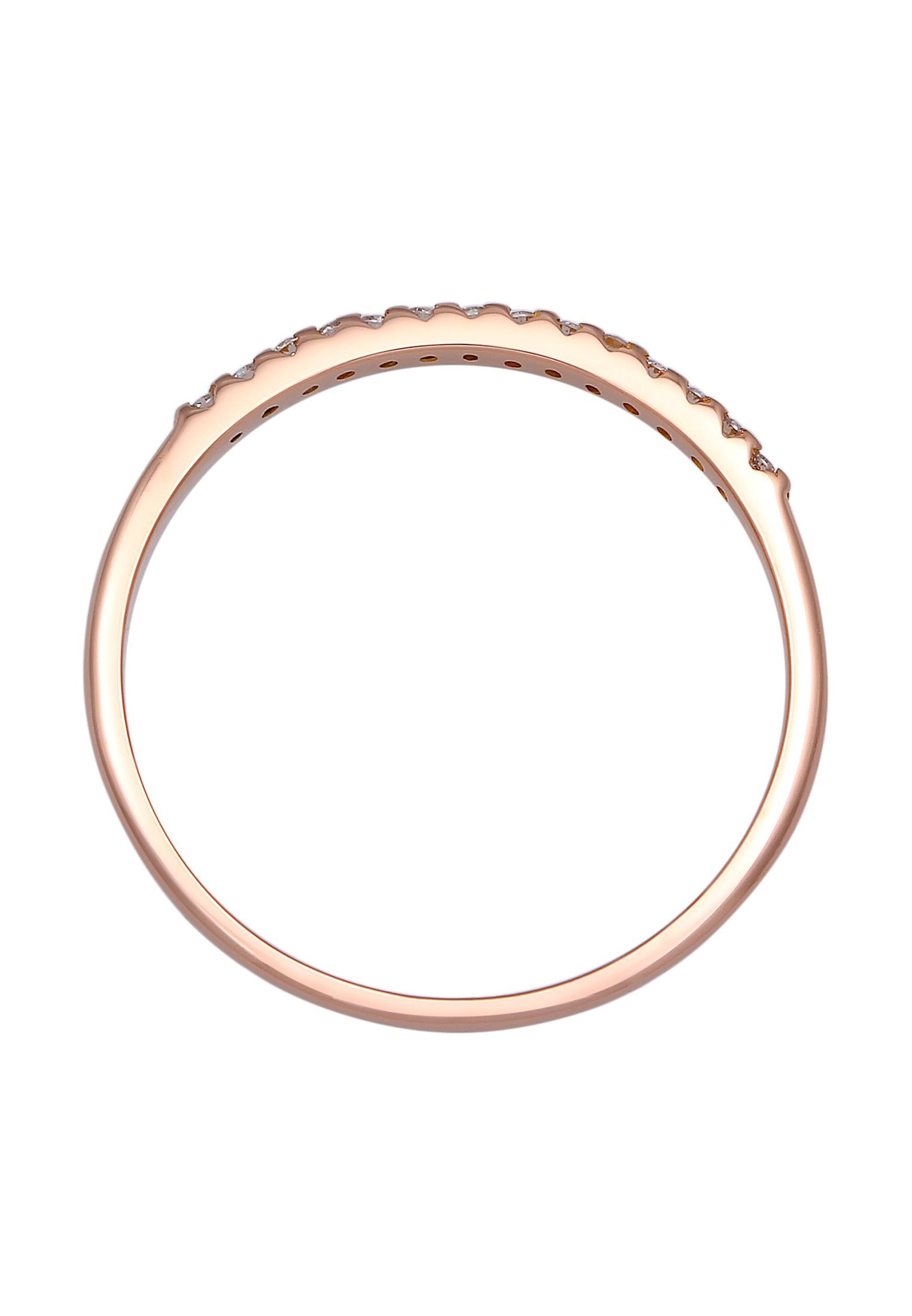 Elli DIAMONDS Verlobungsring Verlobung Diamanten (0.07 ct) Edel 750 Roségold