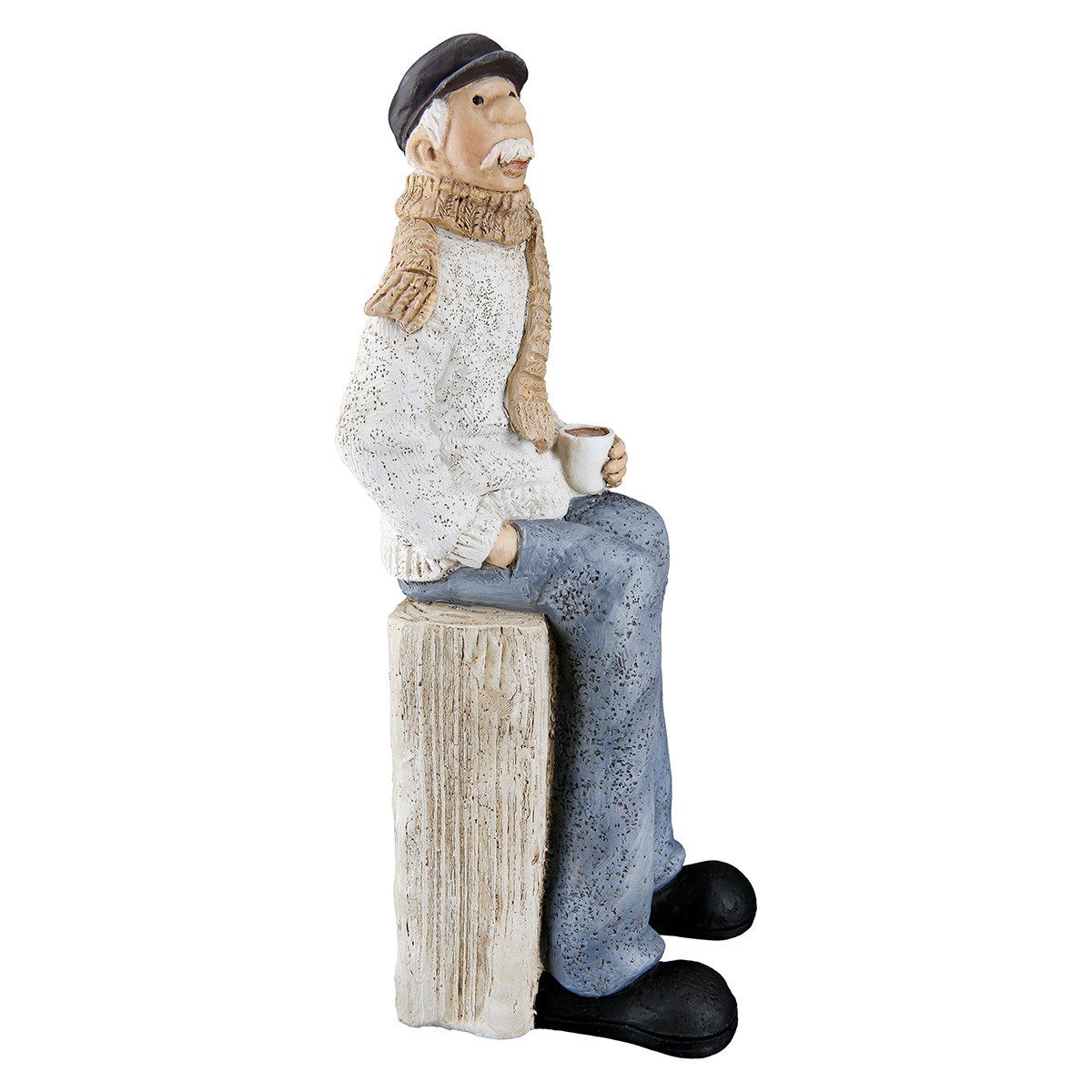 GILDE Skulptur Dekofigur Seemann Sigvard Poly Holzoptik Handarbeit 24cm (1 St)