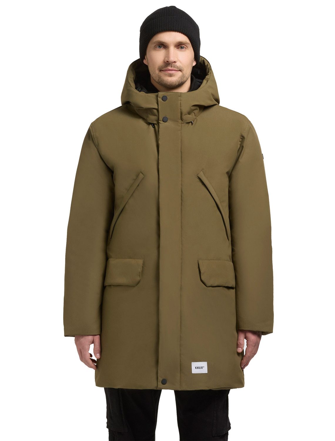 khujo Winterjacke Khujo Figaro Mantel (1-St) Windschutzblende mit Magnetverschluss