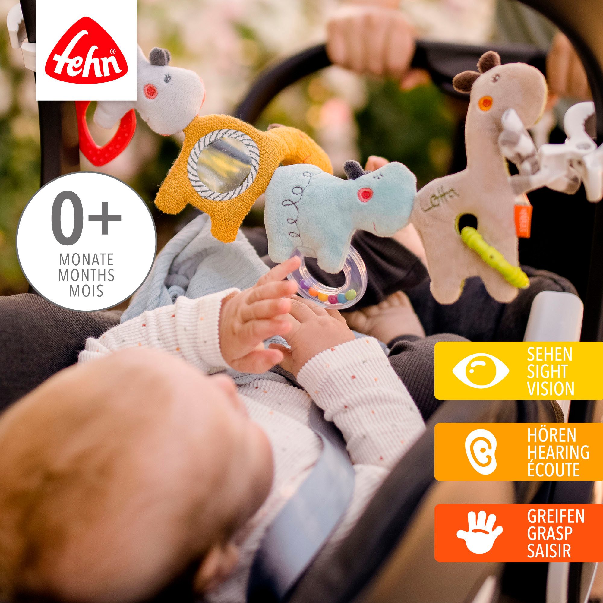 Fehn Kinderwagenkette Classic Stars, Loopy & Lotta