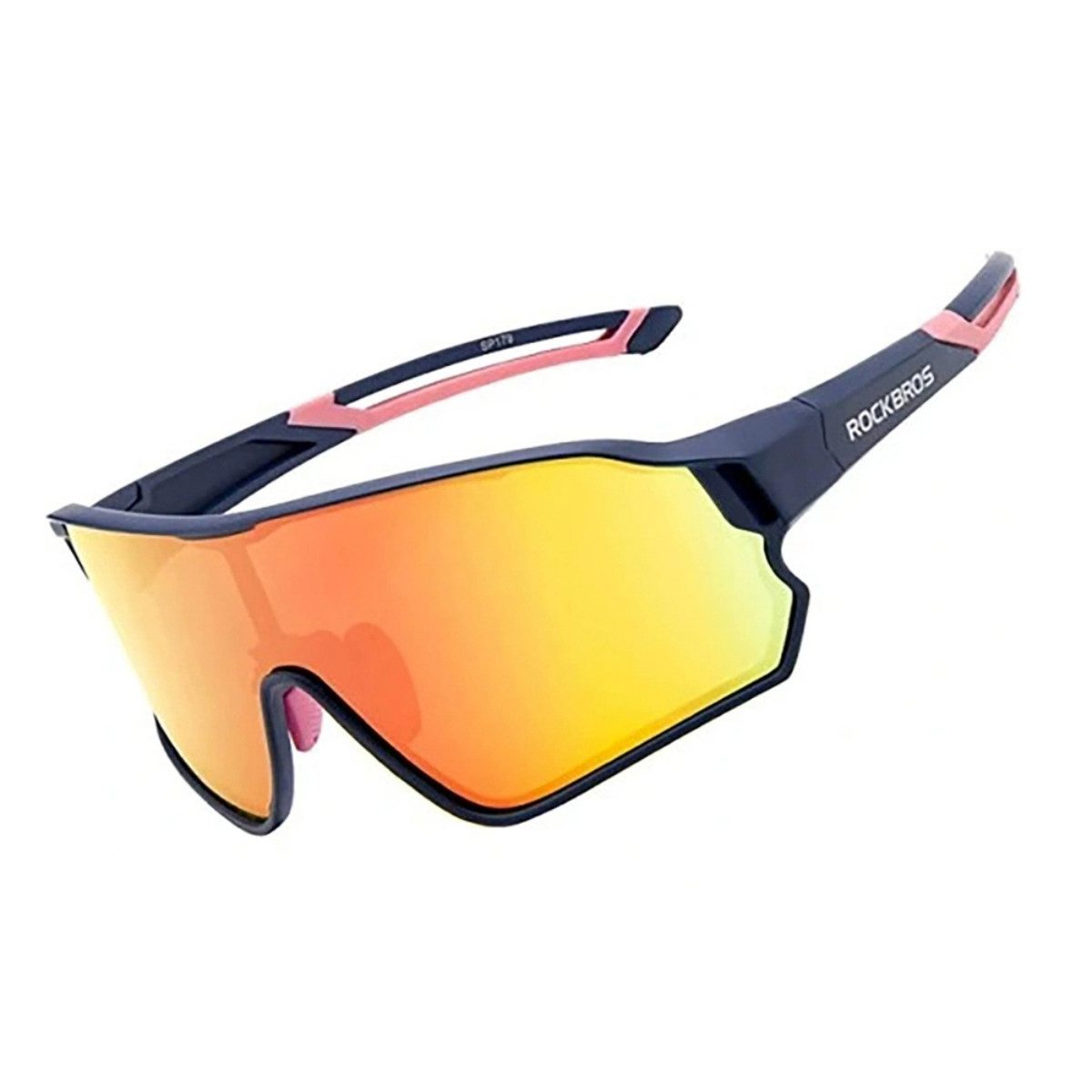 ROCKBROS Fahrradbrille 10134PL, (mit Zubehör), Blendfreie Sicht durch polarisierte Gläser