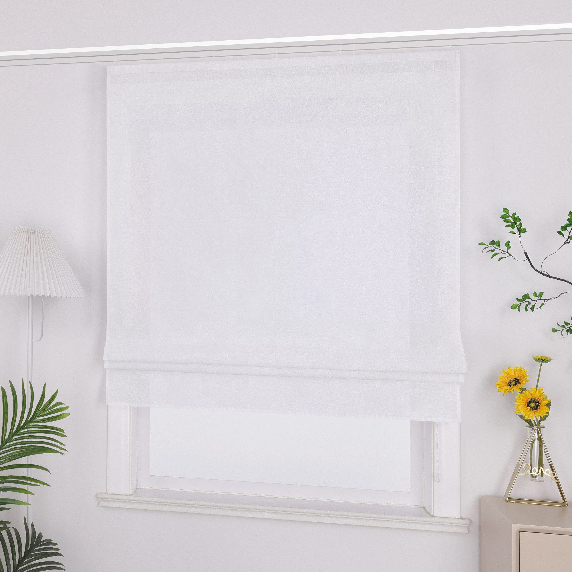 Joyswahl Raffrollo, mit Klettband, Uni Strukturiertes Gewebe Gardinen Küche günstig online kaufen