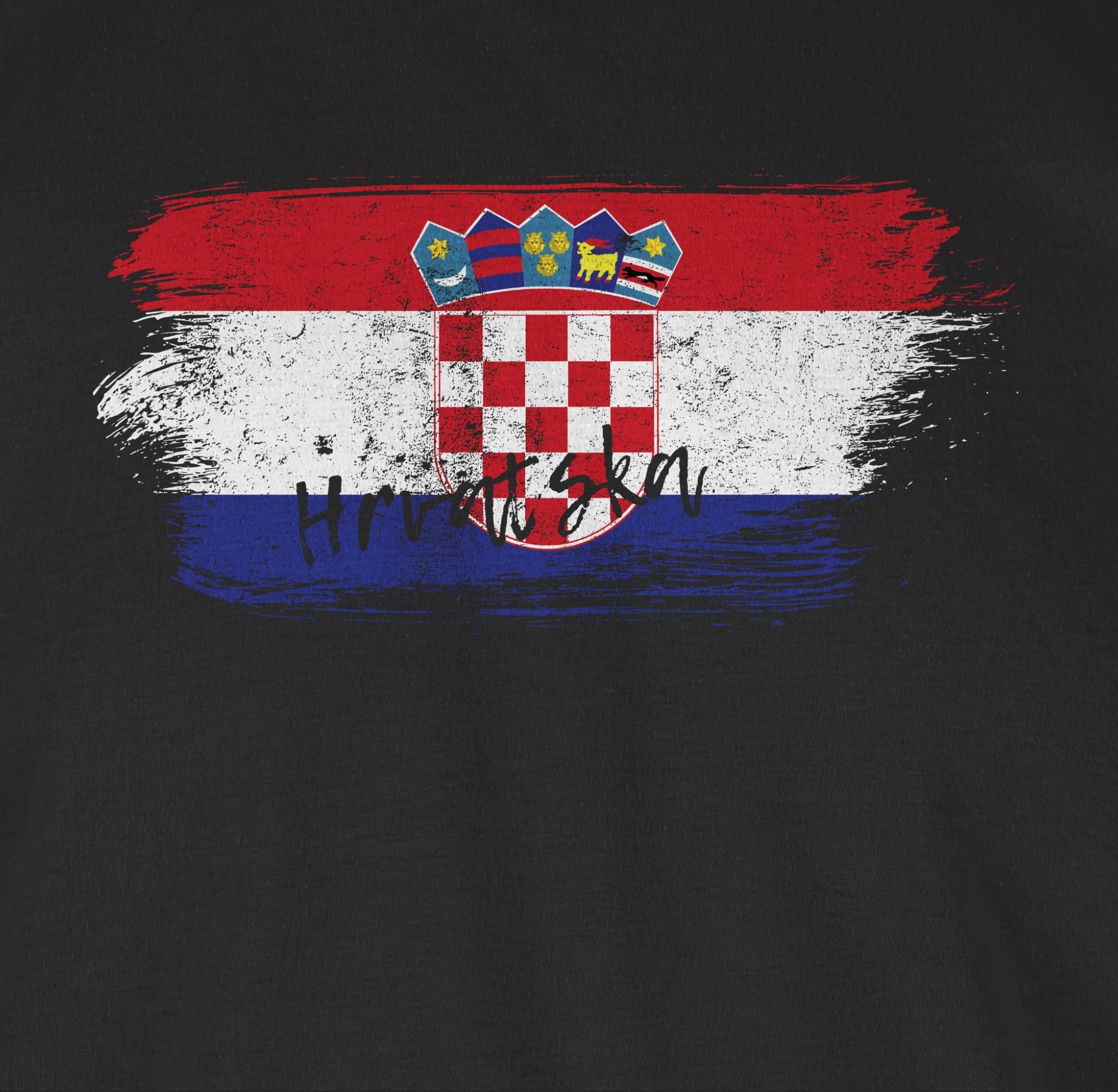 Shirtracer T-Shirt Kroatien Vintage 2026 Fussball WM Fanartikel