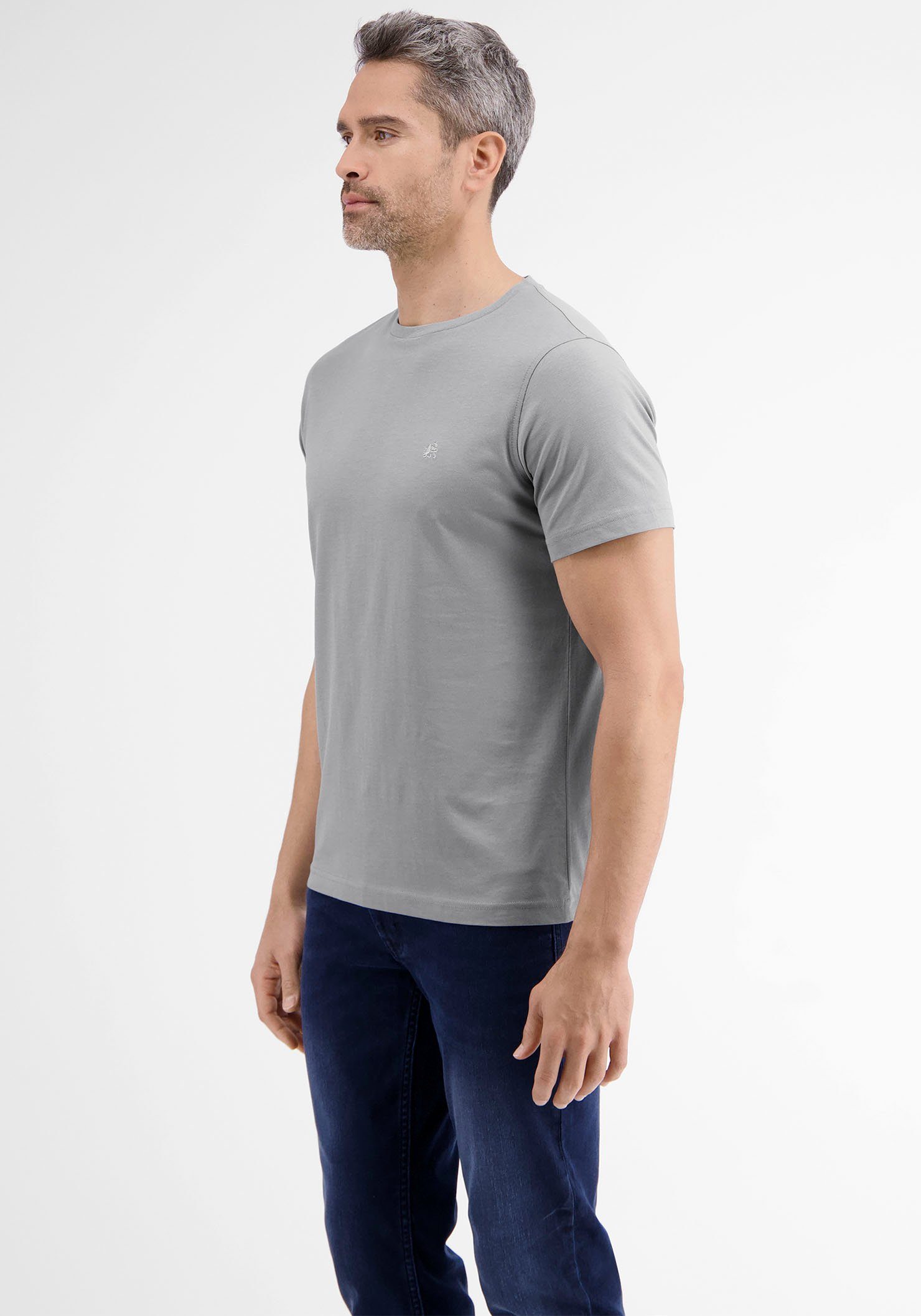 T-Shirt LERROS grey platinum Basic-Look im