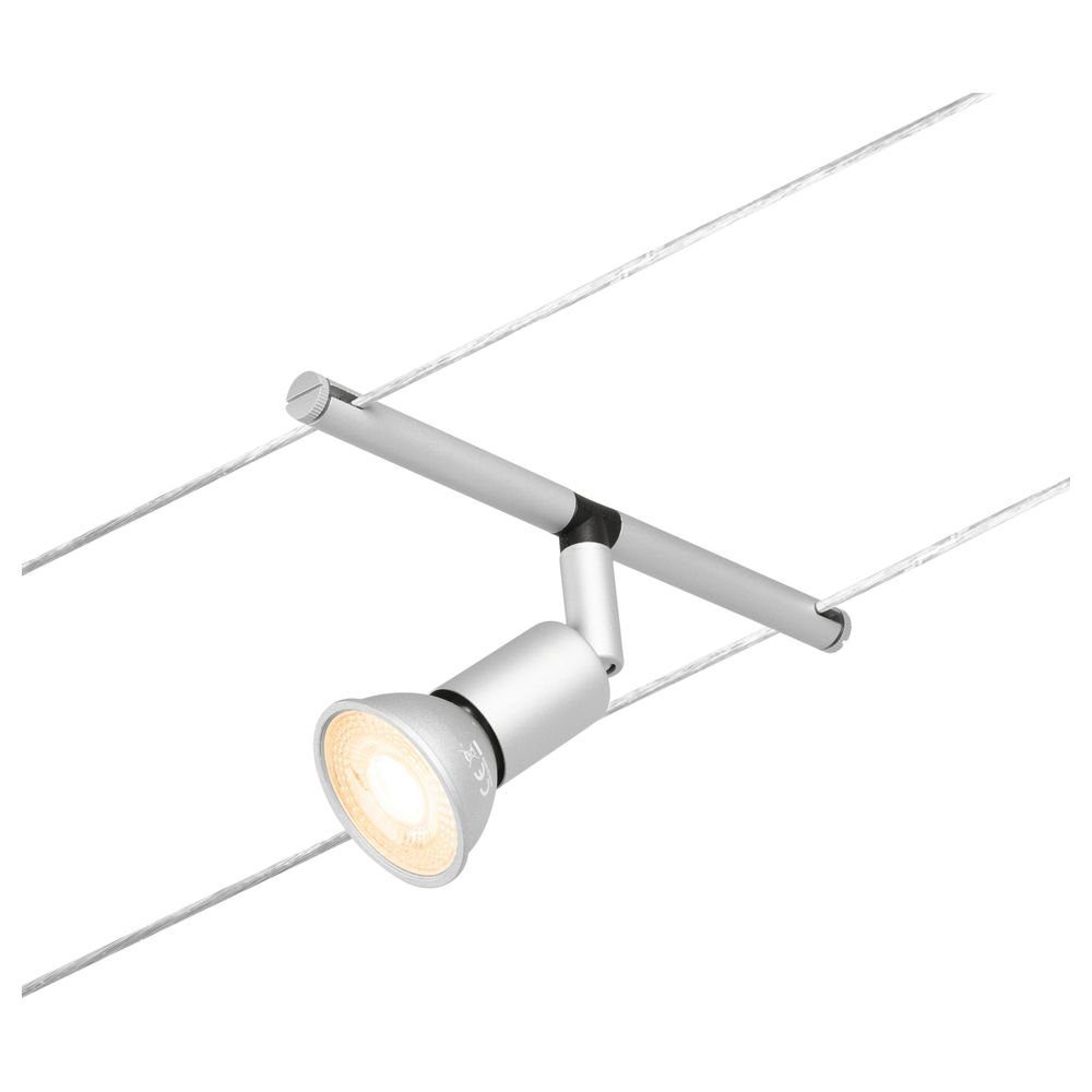 Chrom-matt Deckenleuchte GU5,3 Set Seilsystem Paulmann Angabe, in Systems Leuchtmittel 5-flammig, keine Nein, warmweiss, enthalten: Wire