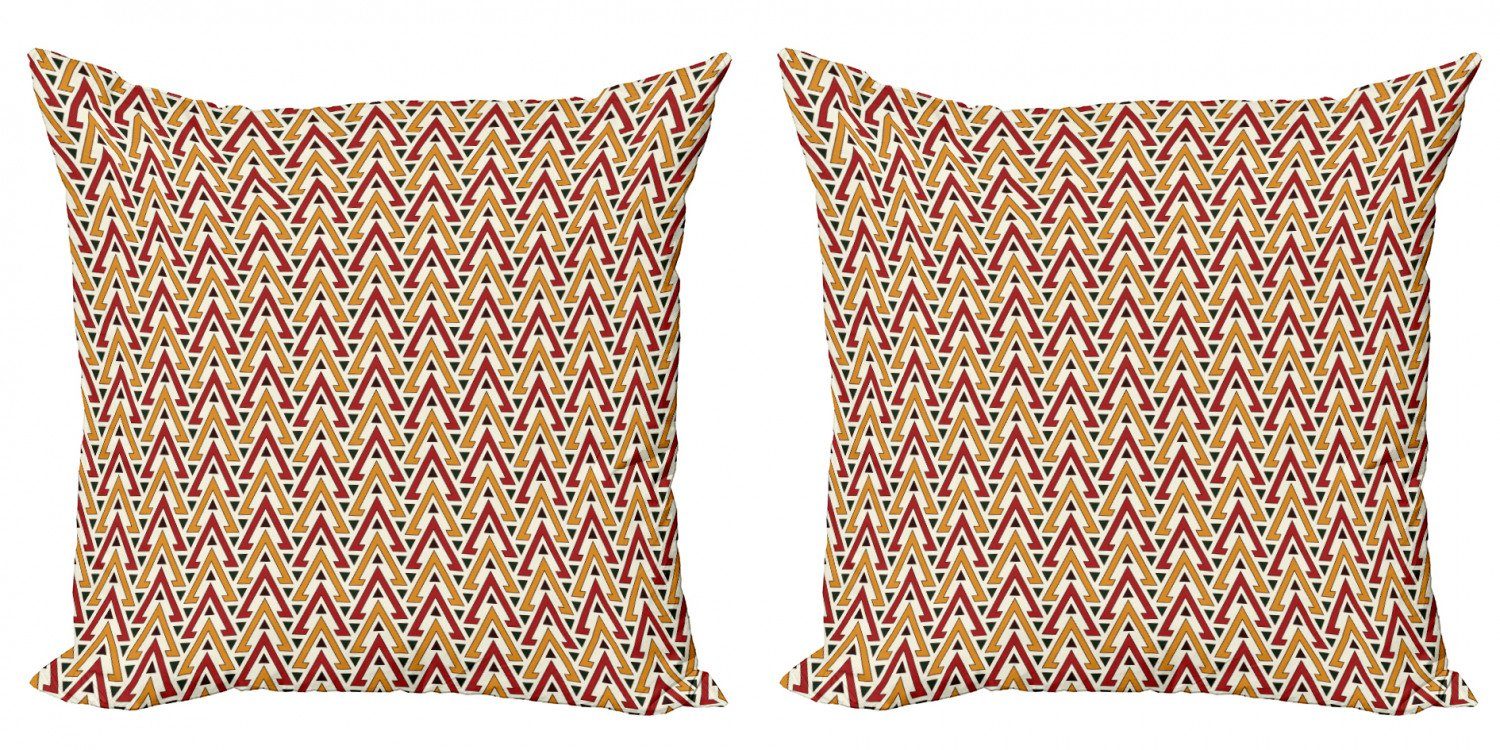 Kissenbezüge Modern Accent Doppelseitiger Digitaldruck, Abakuhaus (2 Stück), afrikanisch Dreieck-Entwurf