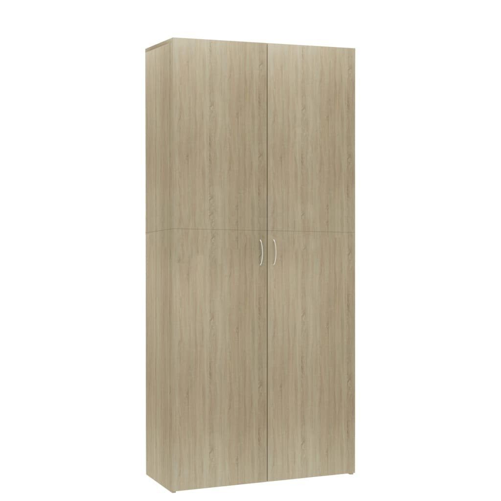 furnicato Schuhschrank Sonoma-Eiche 80x35,5x180 cm Holzwerkstoff