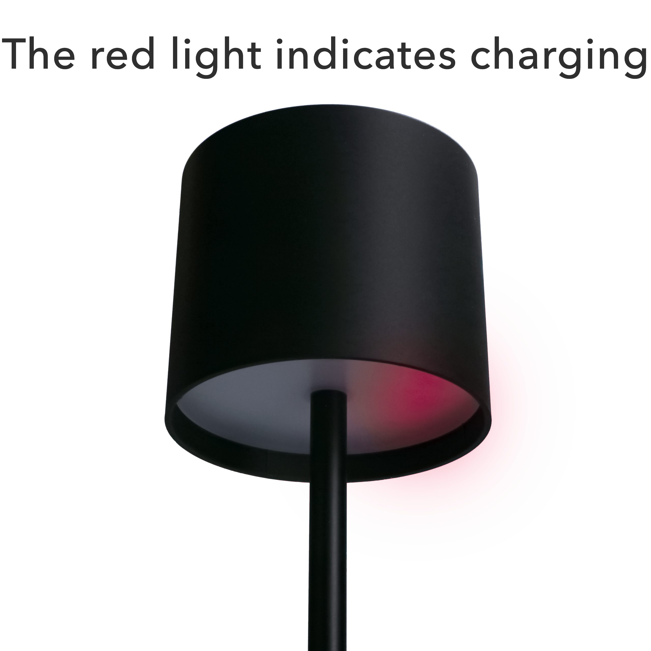 LED-Tischleuchte, dimmbar Ladeschale LED's Außen-Tischleuchte LED, Akku warm-neutral-kaltweiß schwarz IP54 1000492 light