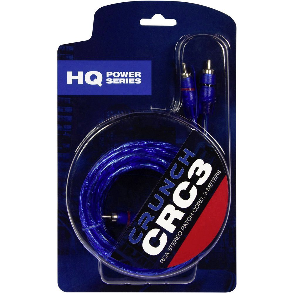 Crunch Crunch CRC3 Cinchkabel 3.00 m [2x Cinch-Stecker - 2x Cinch-Stecker] Audio-Kabel, (300.00 cm)