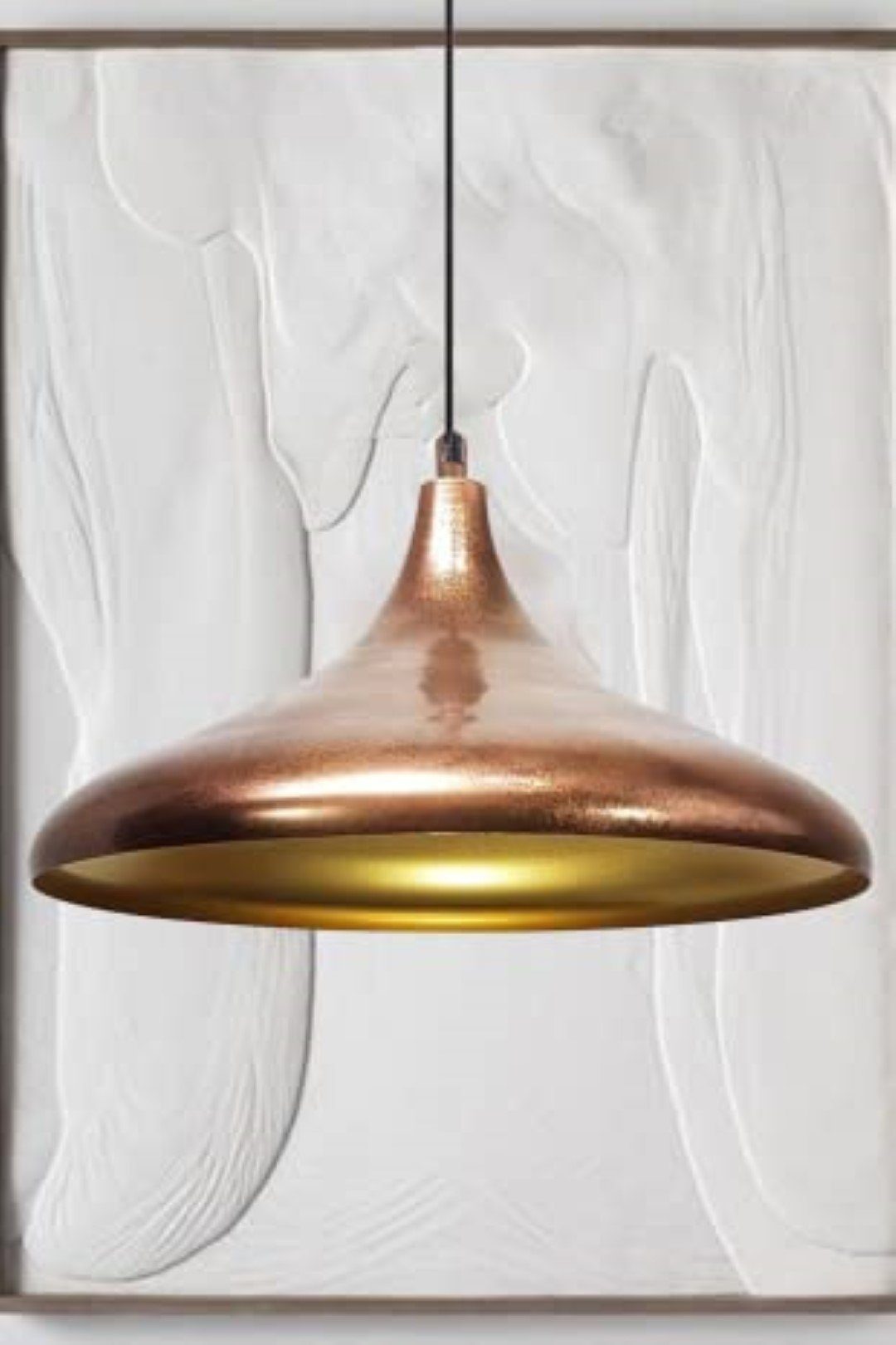 Bamyum Pendelleuchte Bamyum Pendelleuchte Durchmesser 35 cm E27 Metall Moderne Lampe, ohne Leuchtmittel Kupfer
