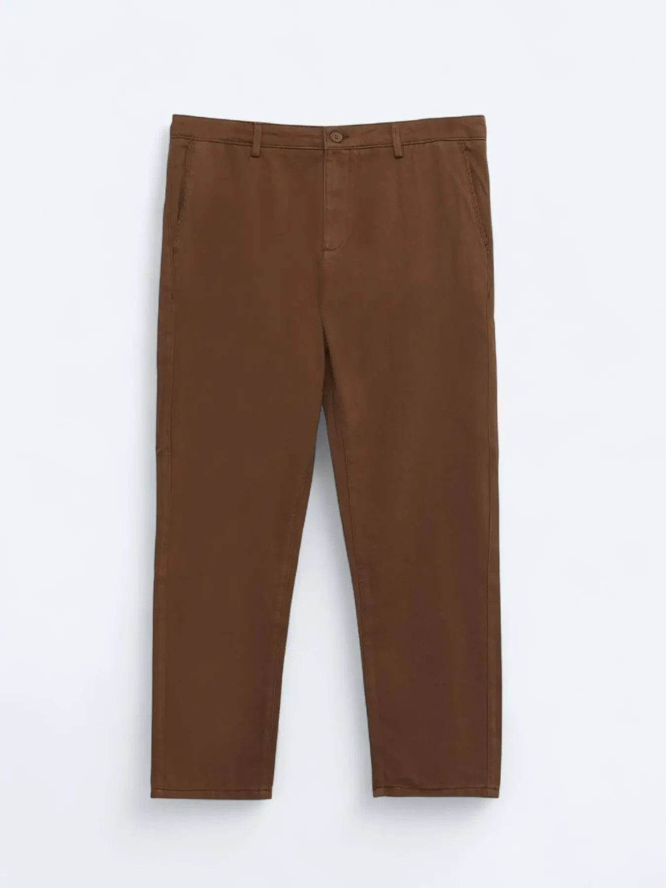 KİP Boyfriend-Jeans Braune Weberei Lässige Baumwollmischung Hose