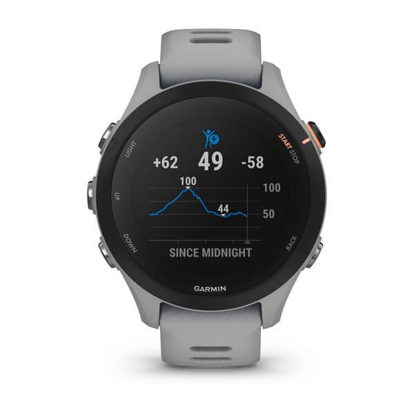 Garmin Forerunner 255S Basic Smartwatch (2,8 cm/1,1 Zoll, Proprietär),  Vorinstallierte Sport Apps, wie u.a. Triathlon, Laufen, Radfahren
