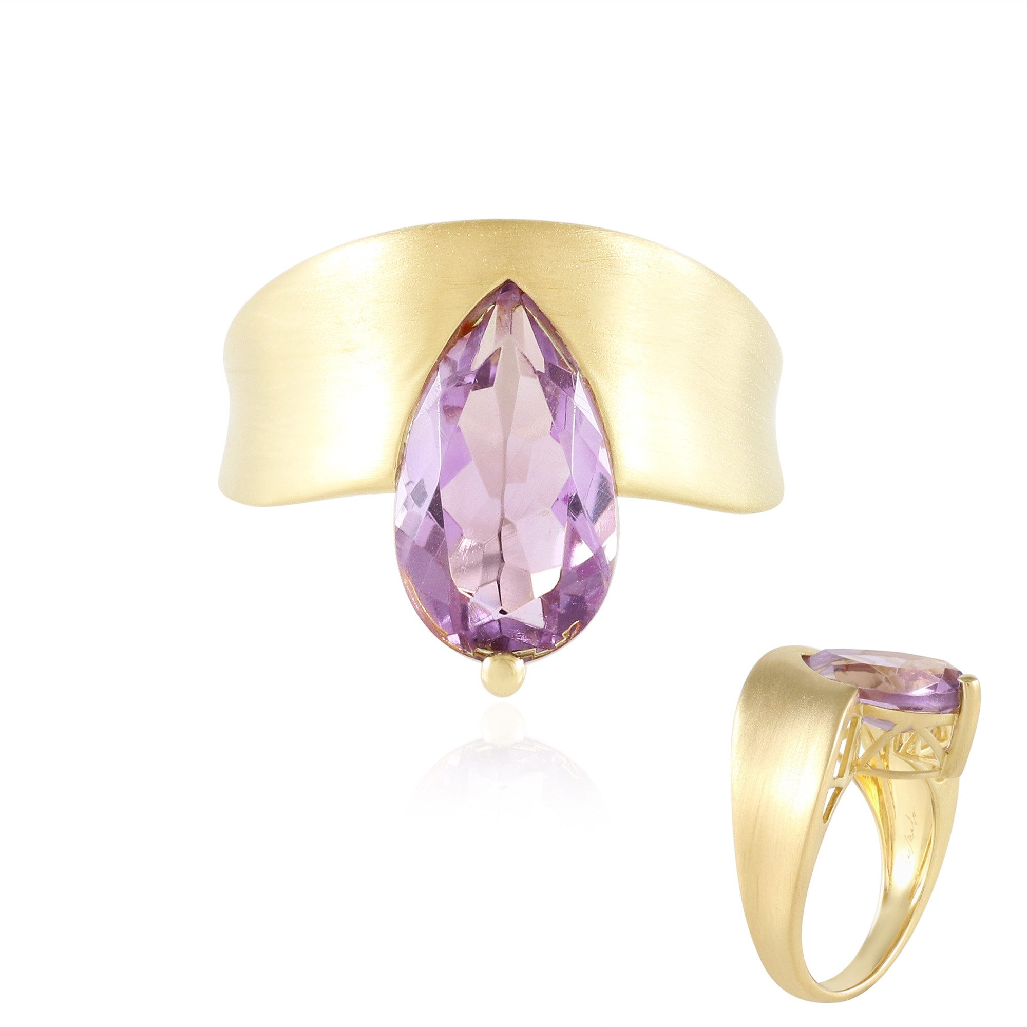 Cavill Solitärring Lavendel Amethyst Vermeil Silber Ring (1-tlg)
