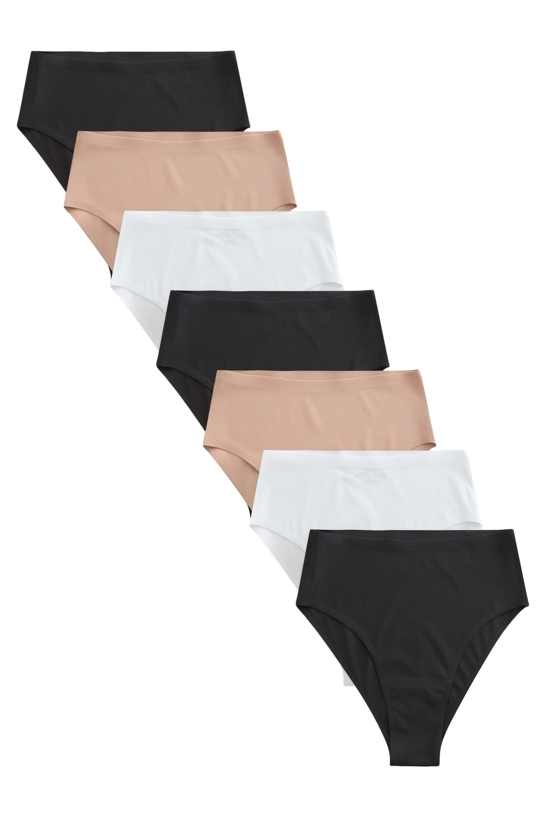 Next Taillenslip Nahtlose Slip, 7er-Pack - Hoher Bund, hohes Bein (7-St)