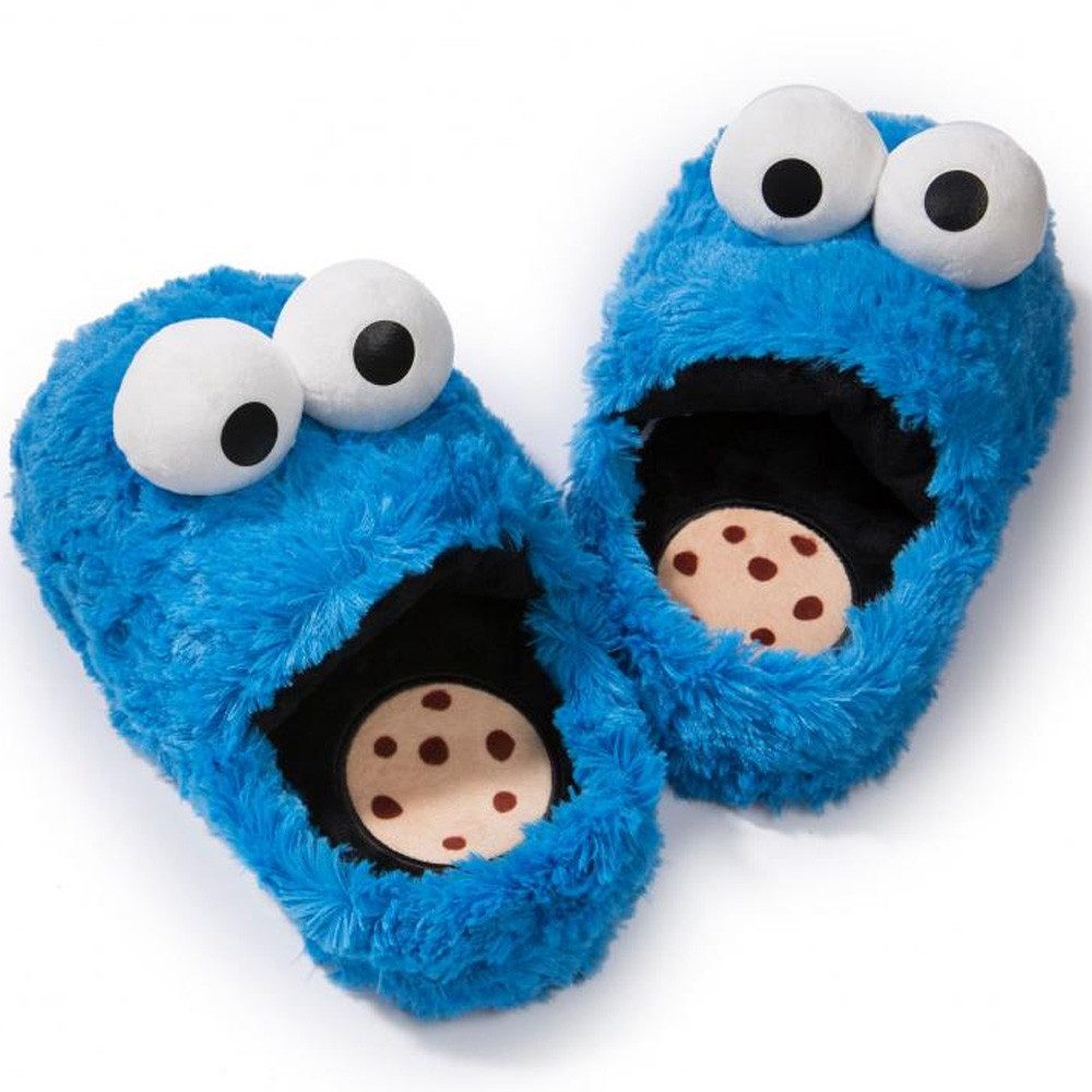 Krümelmonster Krümelmonster Slipper, Gr. M/ 38-40 Plüsch Hausschuhe