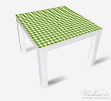 Wallario Möbelfolie Muster einer Tischdecke in grün und weiß kariert