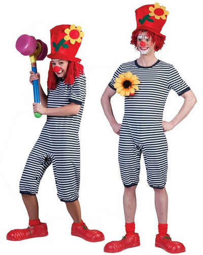 Funny Fashion Clown-Kostüm Ringel Badeanzug zum Clownskostüm für Erwachsene