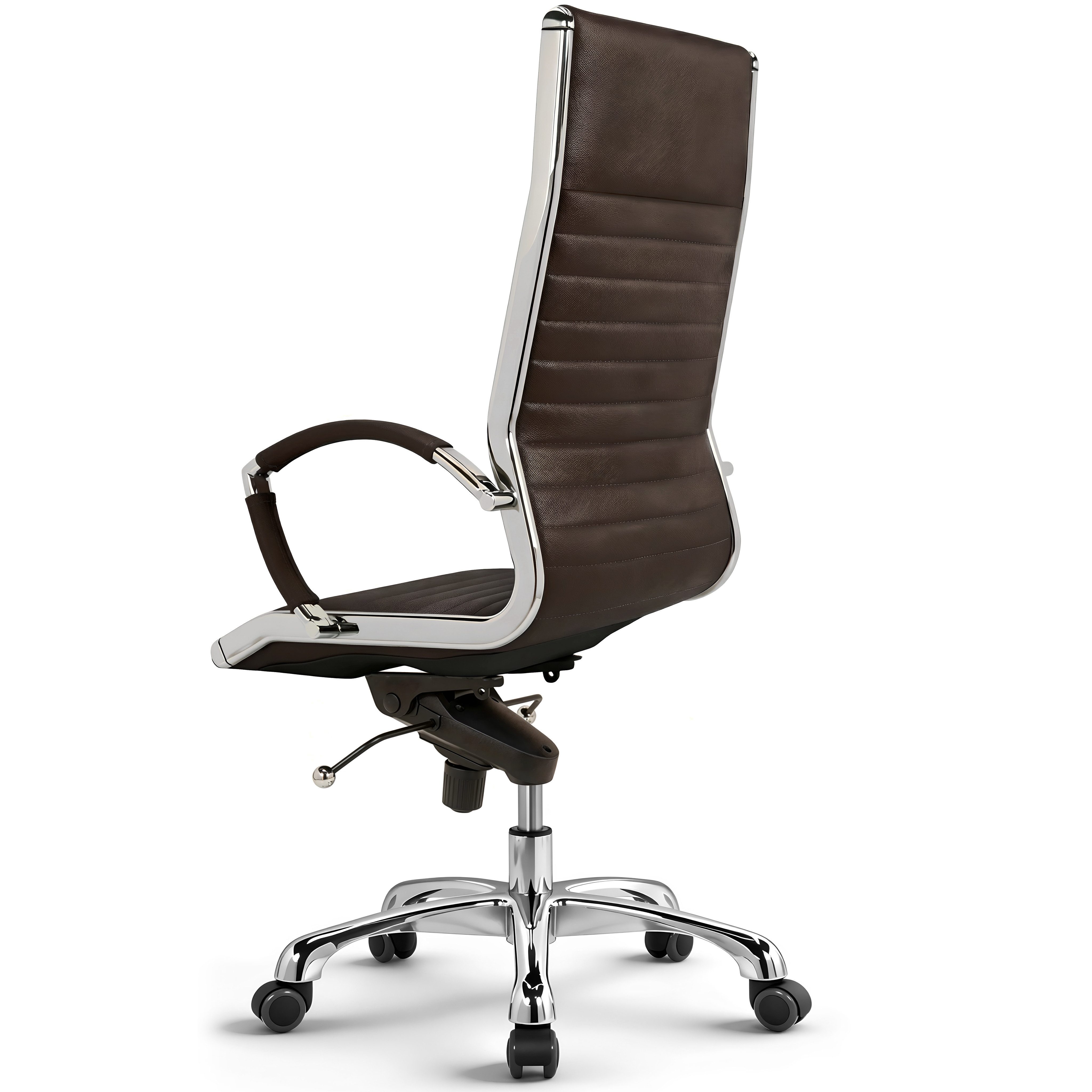 Versee Chefsessel VERSEE Montreal Bürostuhl Leder, 150kg belastbar, ergonomisch (Drehstuhl für Arbeitszimmer und Home Office), mit Lendenstütze, höhenverstellbar, gepolstert, Wippmechanik