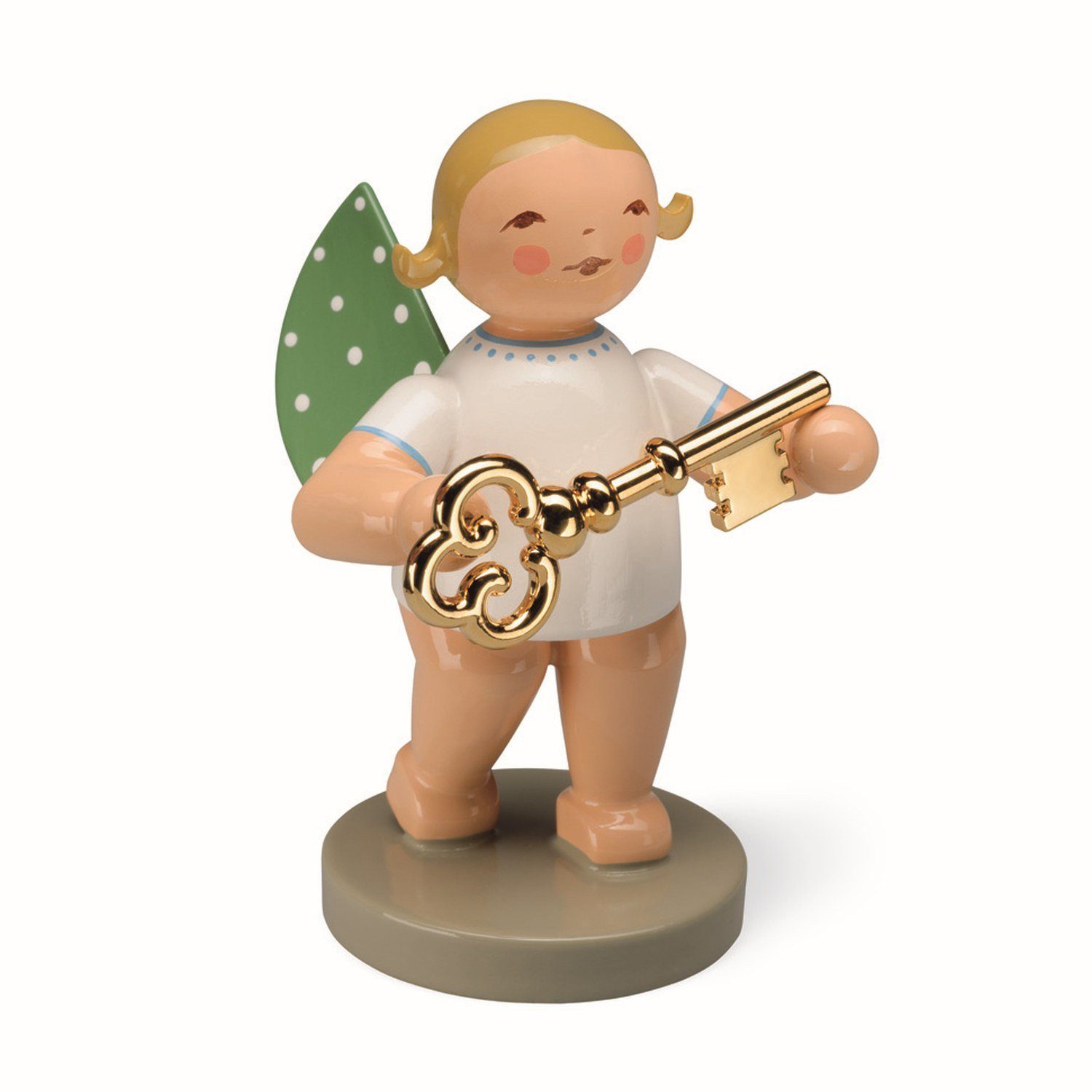 Wendt & Kühn Weihnachtsfigur No 8 Schatzmeister, Engel mit Schlüssel 650/121, Haarfarbe zufällig blond oder braun