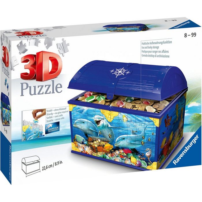Ravensburger 3D-Puzzle »Schatztruhe Unterwasserwelt« 216 Puzzleteile Made in Europe FSC® - schützt Wald - weltweit