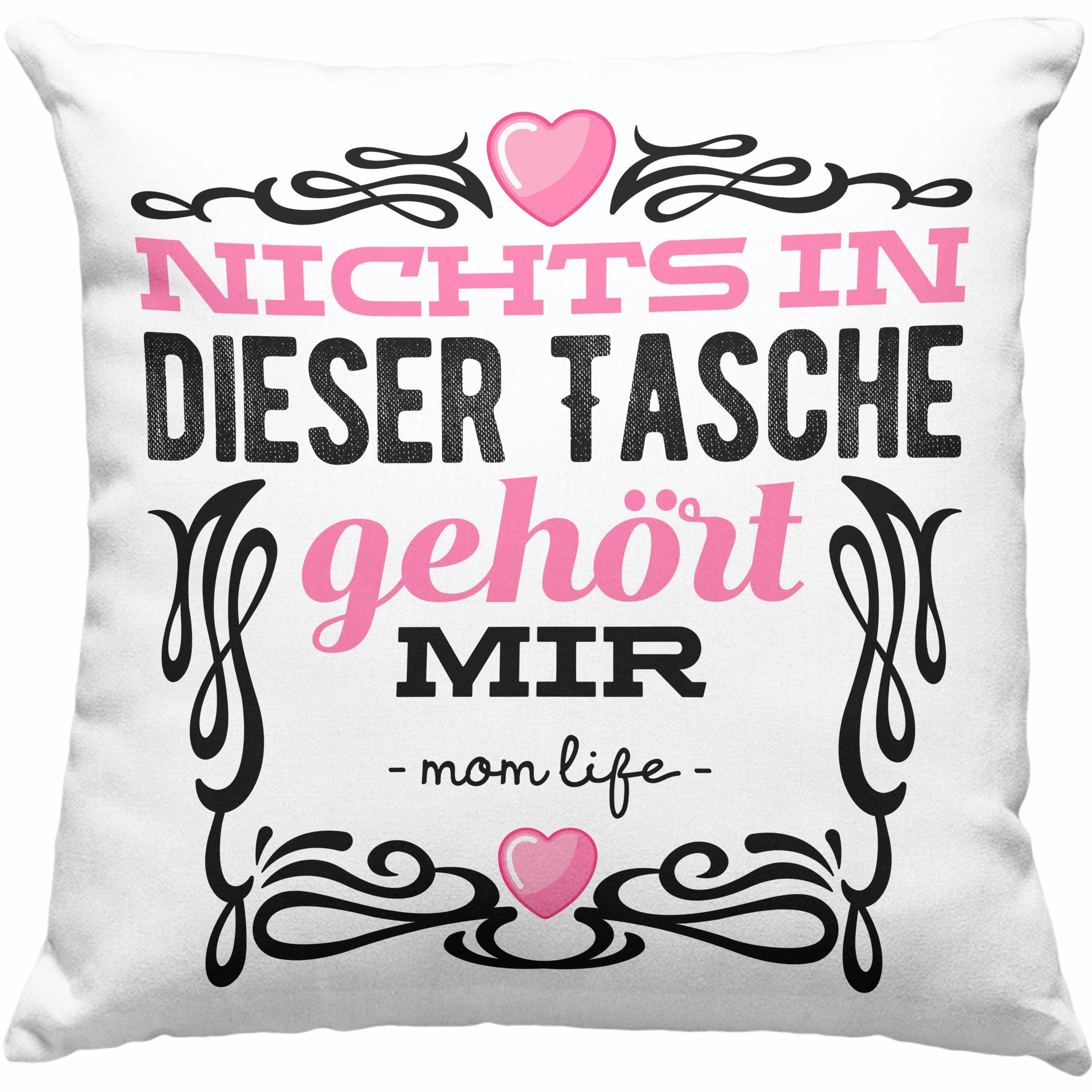 Trendation Dekokissen Trendation - Lustige Kissen Geschenk für Mutter Mama Momlife Geschenkidee zum Muttertag oder Geburtstag Dekokissen mit Füllung 40x40 Rosa