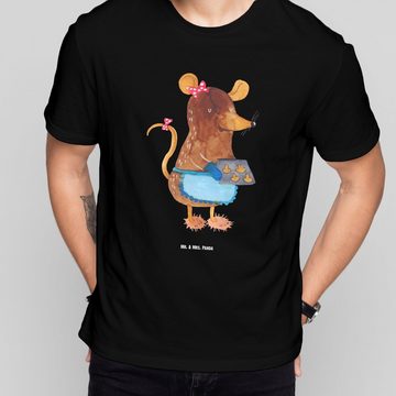Mr. & Mrs. Panda T-Shirt Maus Kekse - Schwarz - Geschenk, Plätzchen, Frauen, Sprüche, Shirt, H (1-tlg)