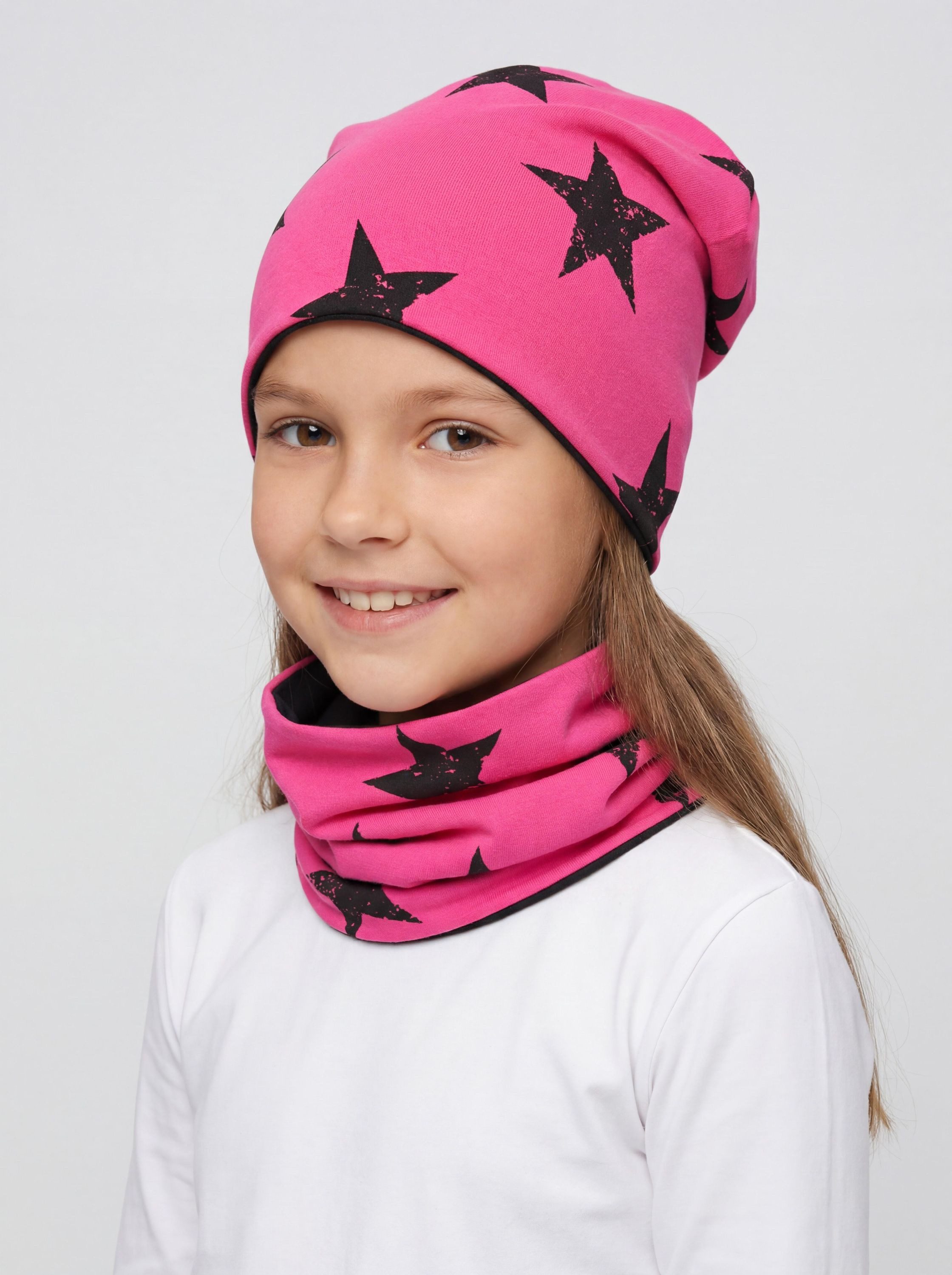 TupTam Beanie TupTam Unisex Kinder Beanie Mütze Schlauchschal Set