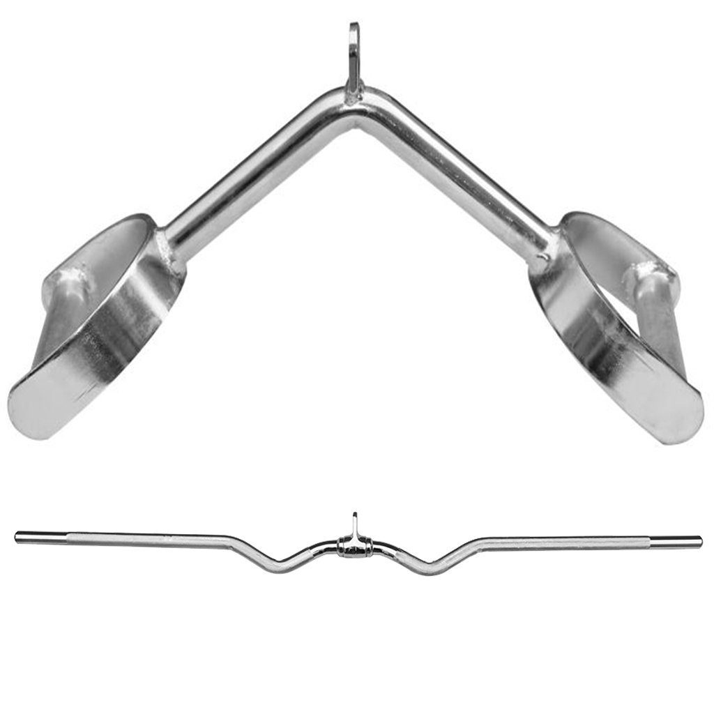 Trainingshilfe Seilzug Set - Rudergriff + SZ Curl Griff