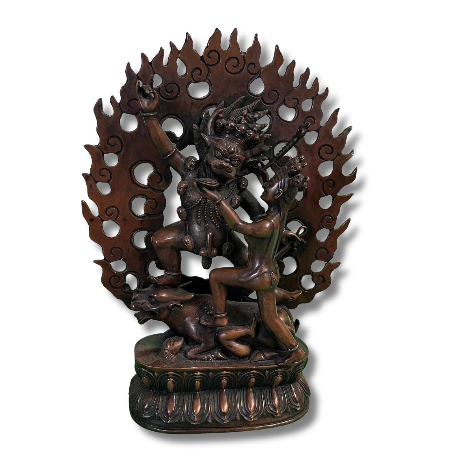 Asien LifeStyle Buddhafigur Yamantaka Vajrabhaira Bronze Figur Tibet