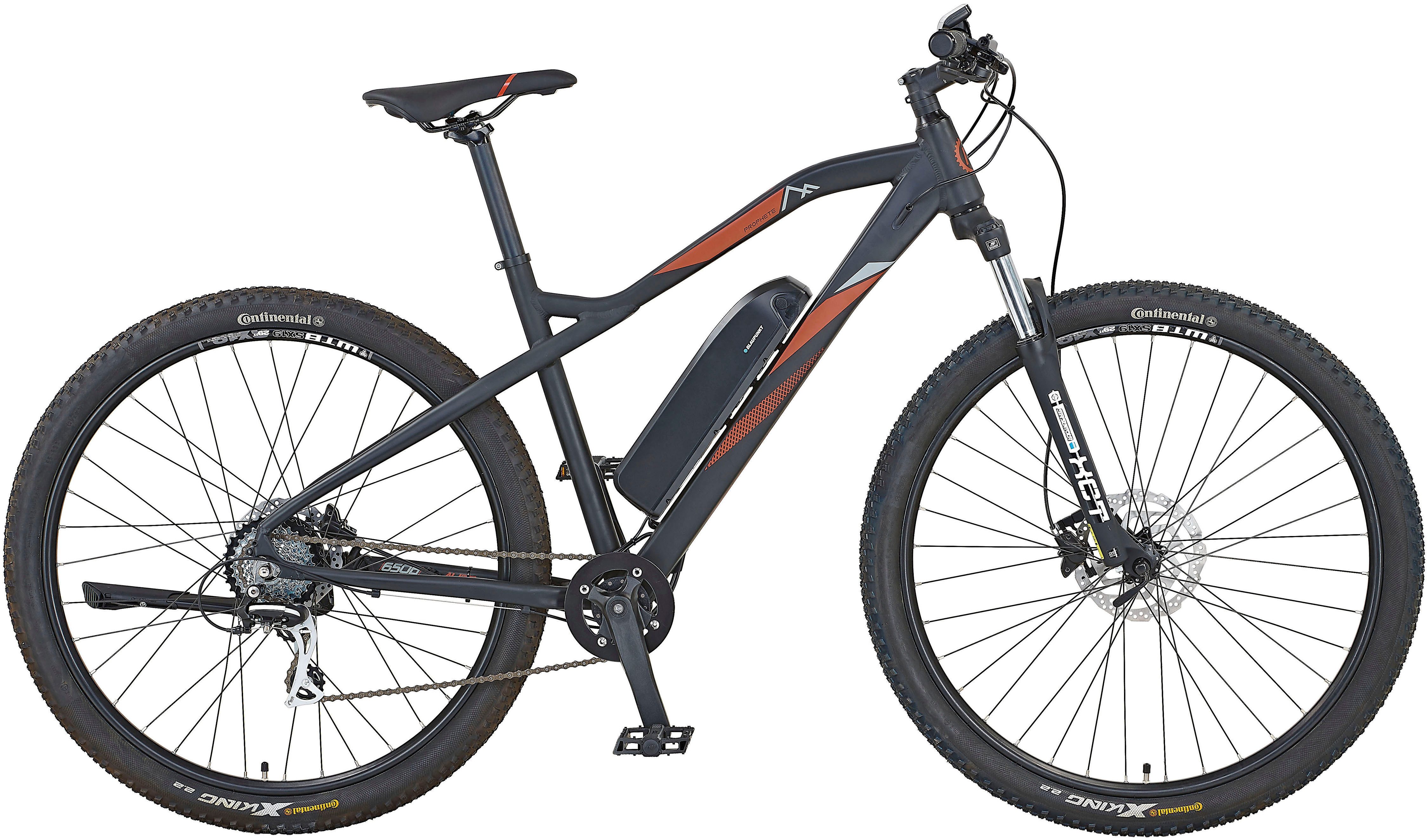 Prophete E-Bike Mountainbike Graveler E-MTB, 24 Gang Shimano Acera Schaltwerk, Kettenschaltung, Heckmotor, 374 Wh, Pedelec, Elektrofahrrad für Damen u. Herren, MTB