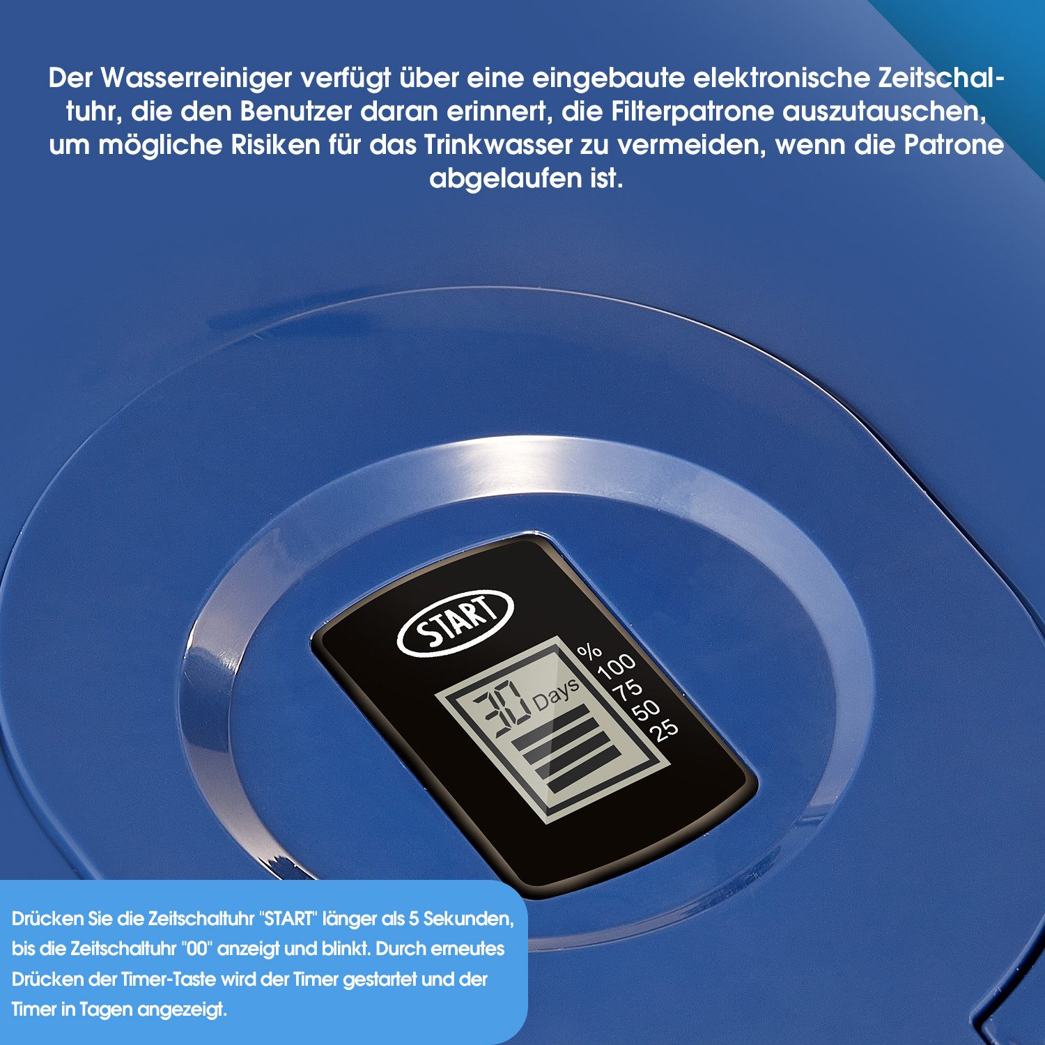 Watus Kanne für Brita Wasserfilter, Filterkanne 3.8L Enthält 1er filterpatronen, (1-St), für alle BRITA MAXTRA/MAXTRA+/PerfectFit Wasserfilter. – Bild 3 von 5