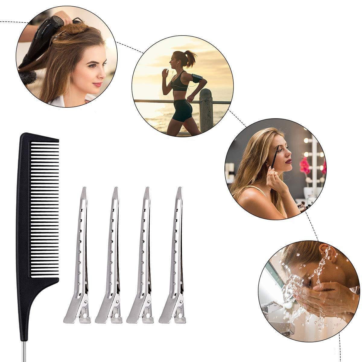 Stahl Haarspangen 25-tlg. 24 Friseurbedarf Silber Abteilklammern Haarklammer CTGtree Haarclips, Stück