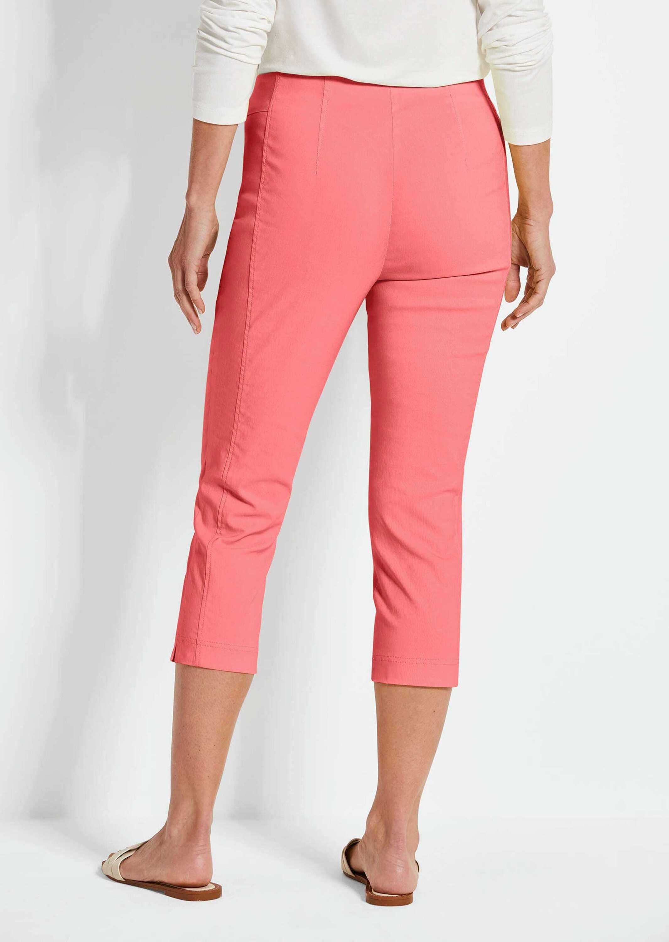 GOLDNER Schlupfhose Schlupfhose LOUISA mit Steppnähten Komfortable Stretchhose in verkürzter Länge, Slim Fit